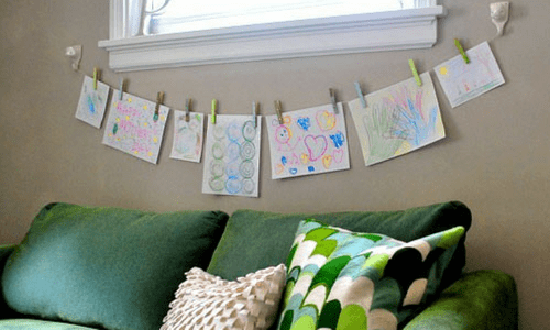 10 Top Ways To Display Your Children's Artwork pegs